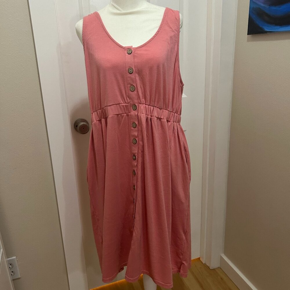 Pink Sleeveless Dress - XL
